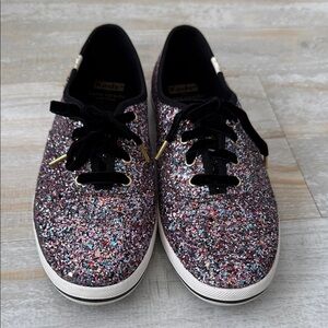 Keds for Kate Spade Women's Sparkling Multicolor Sneakers with Velvet Laces EUC